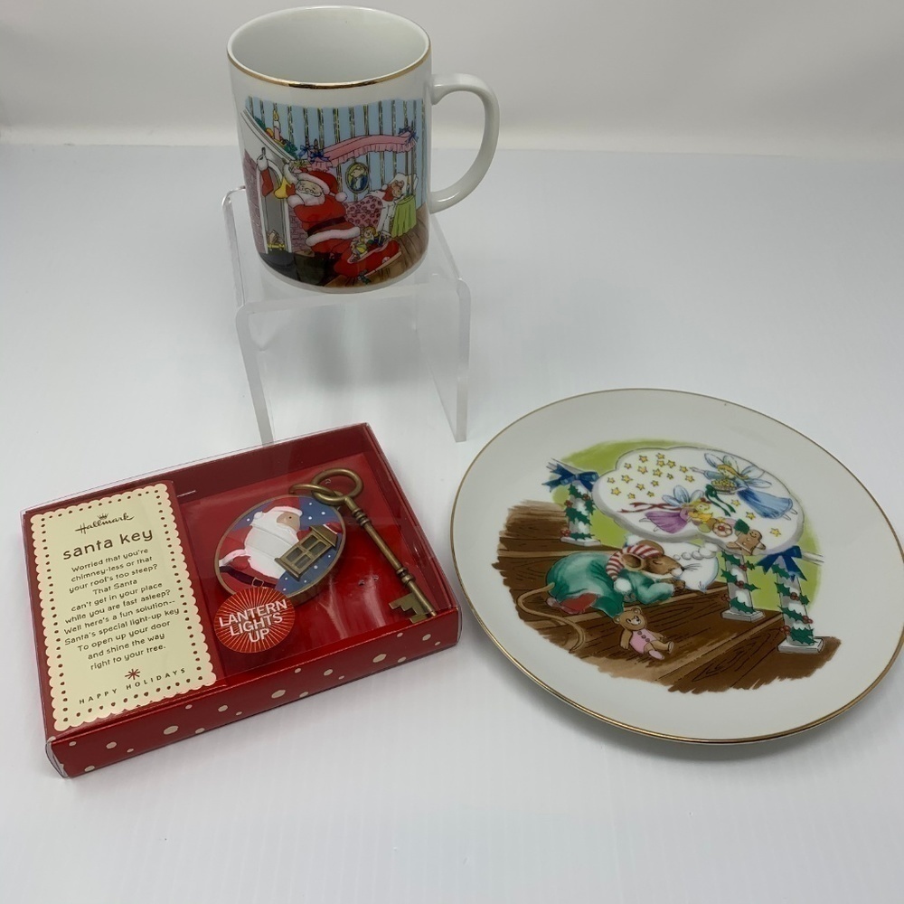 Night Before Christmas 3 piece Set Hallmark Santa Key Cookie & Milk Mug …
